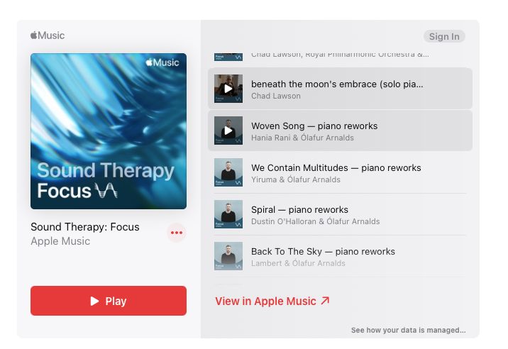 Apple Music Sound Therapy Arrives to Help You Focus, Relax, or Sleep